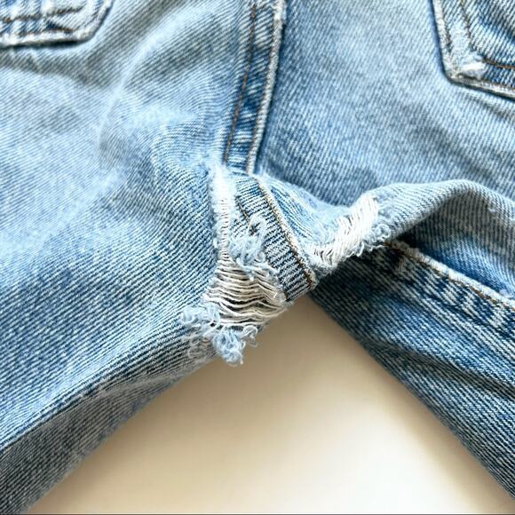 Vintage Levi’s Denim Shorts 28" Distressed‎ High Rise Orange Tab Cut Offs - Picture 7 of 15